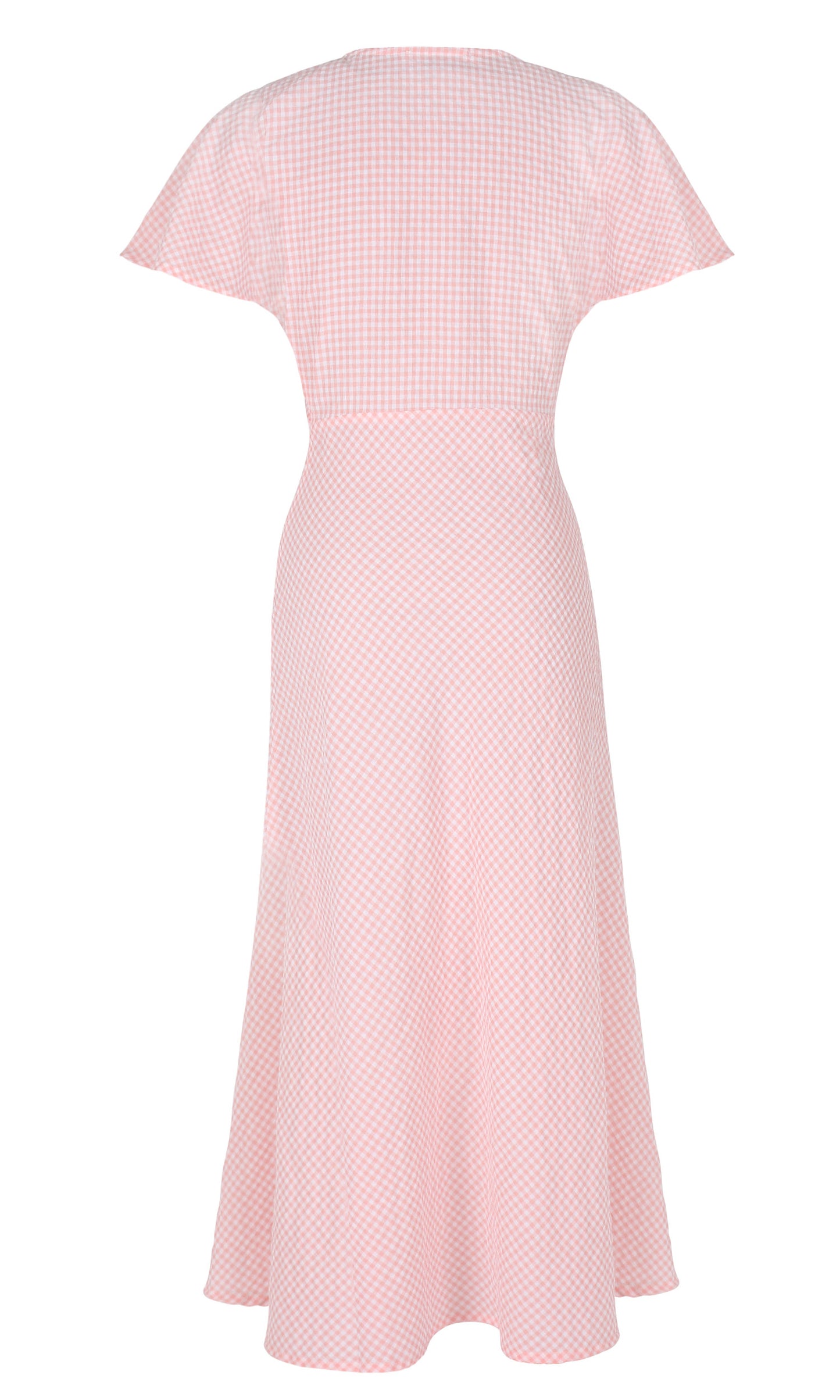 Clover Midi (Peach Gingham)