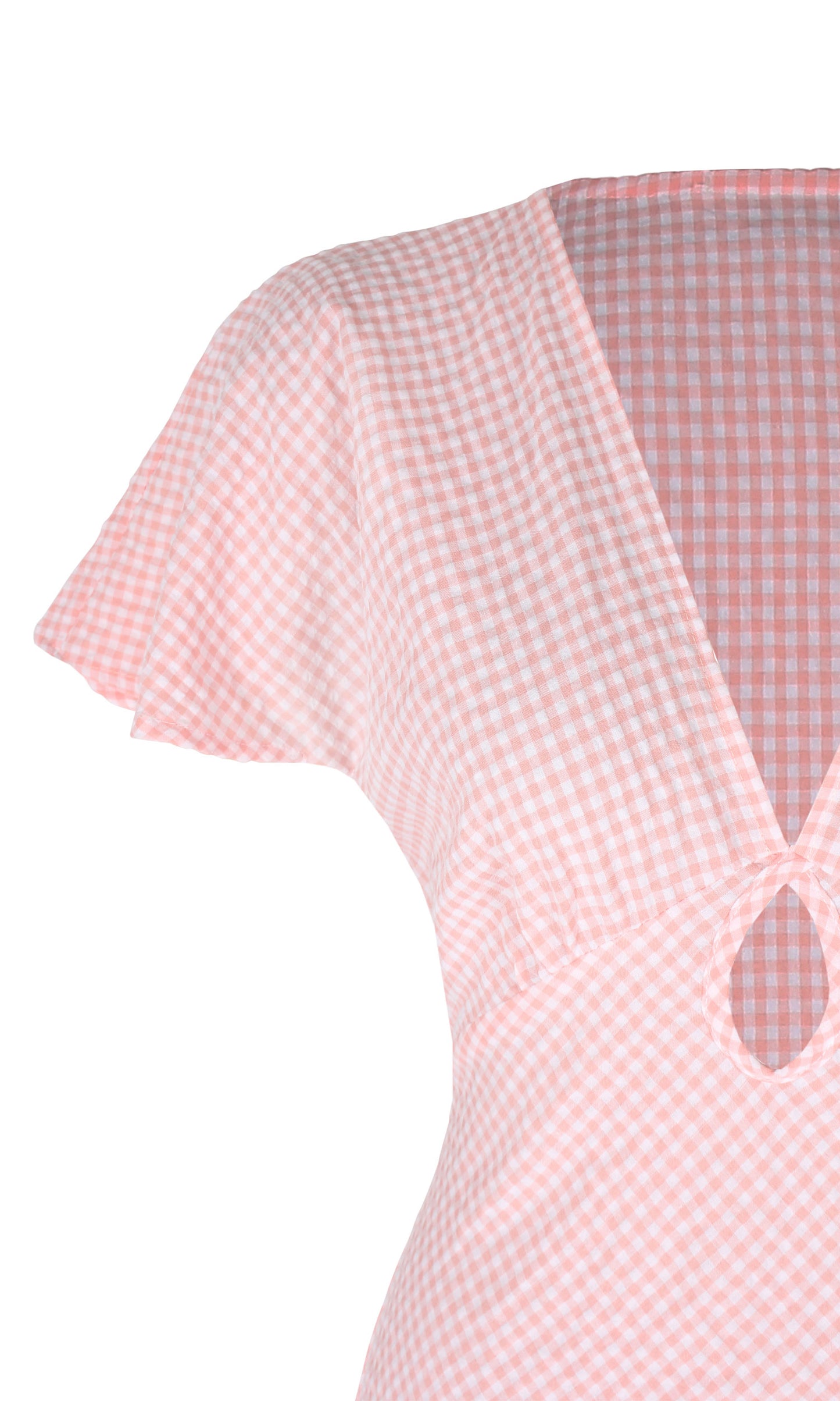 Clover Midi (Peach Gingham)