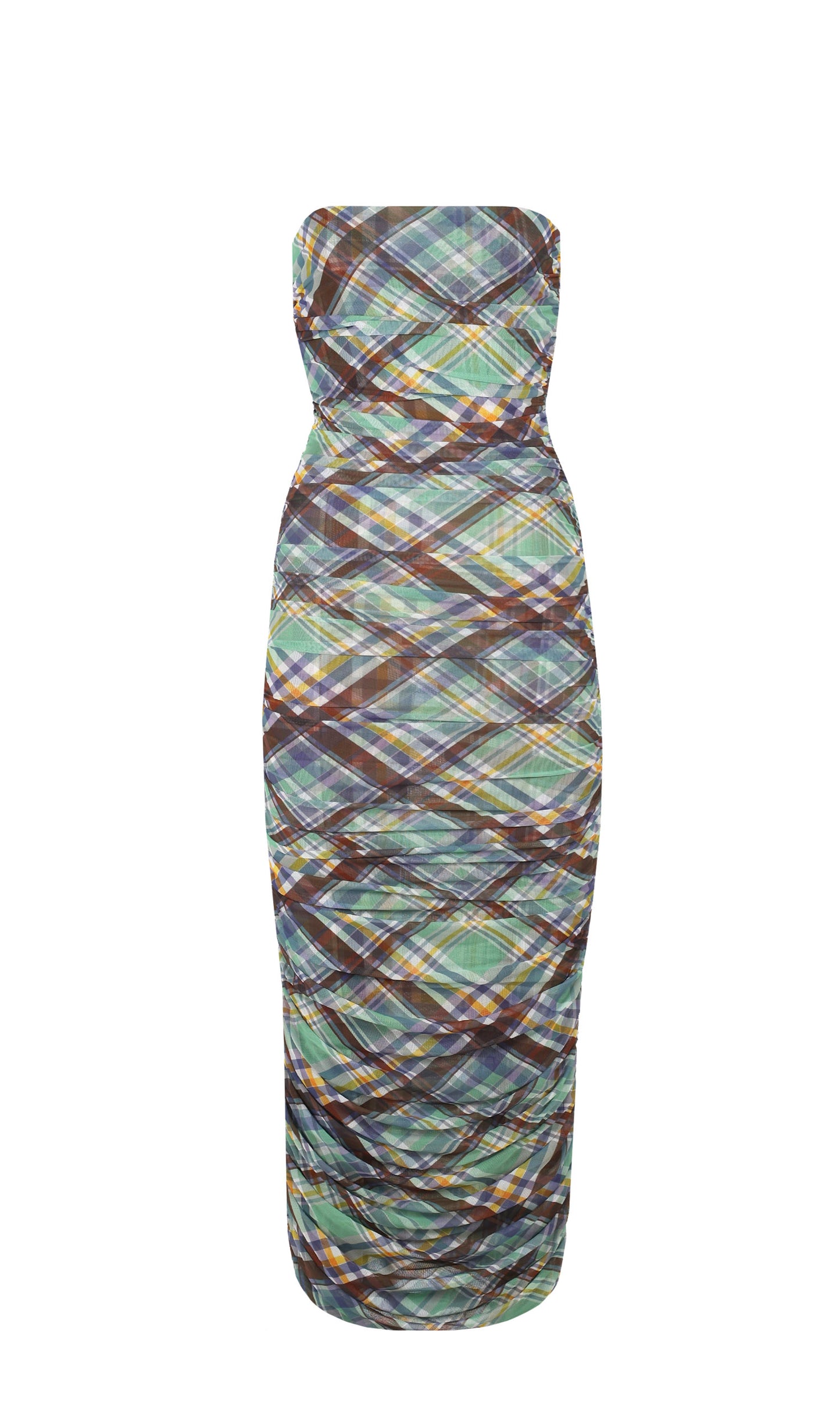 Basil Mesh Tube Dress