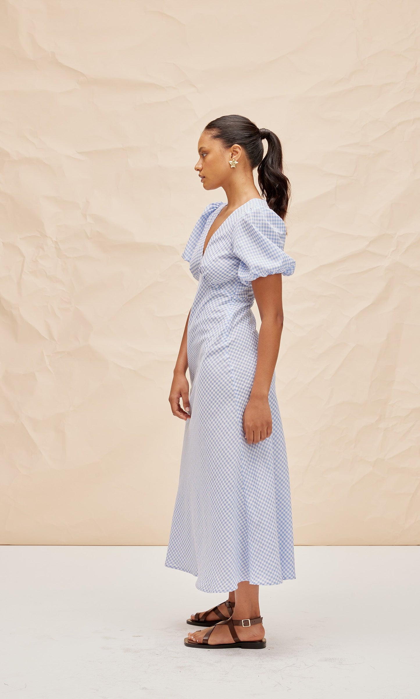 Uma Dress (Blue Gingham)