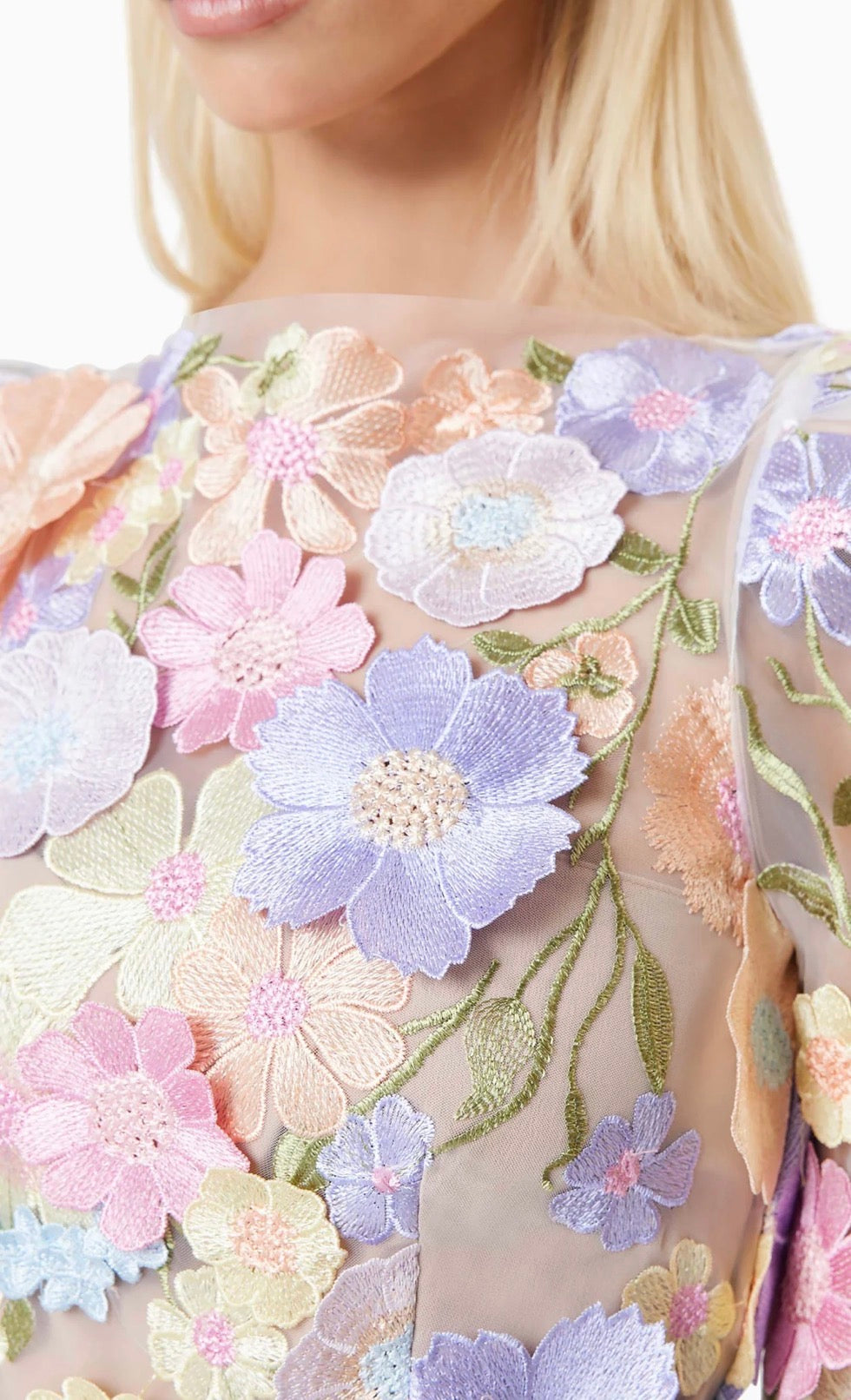 Shannon 3D Floral Midi Dress