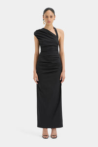 Giacomo Gathered Gown (Black)