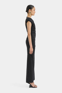 Giacomo Gathered Gown (Black)