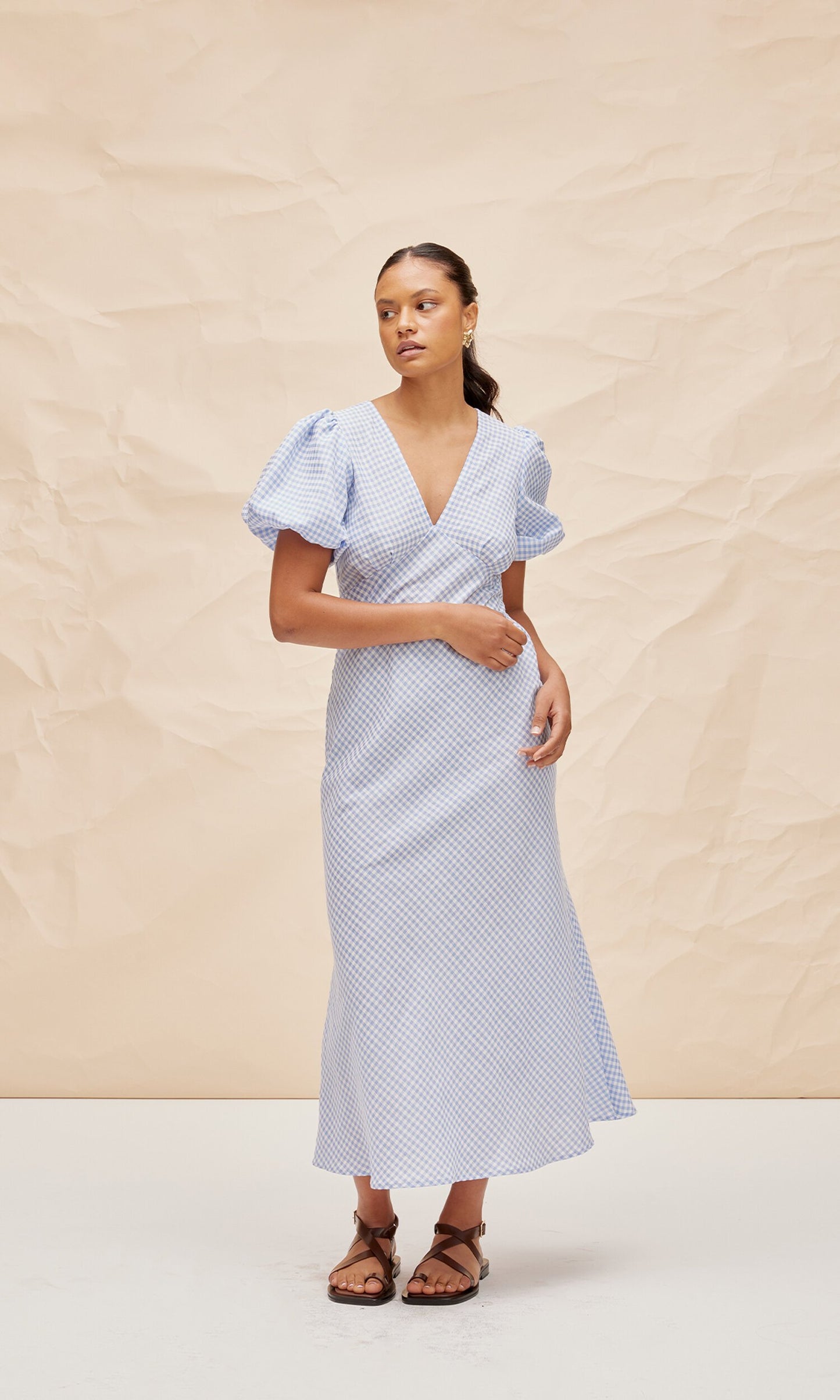 Uma Dress (Blue Gingham)
