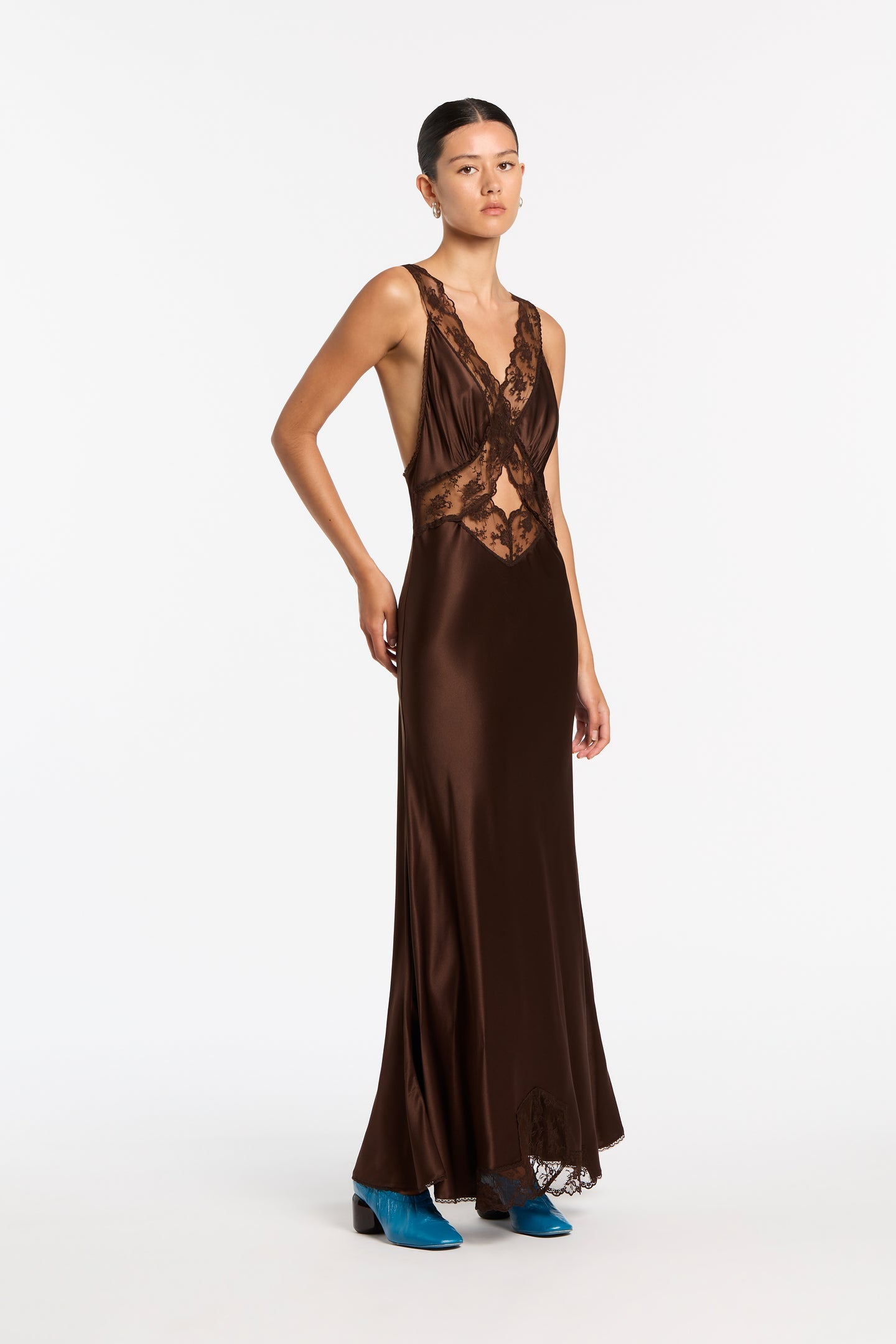 Aries Cut Out Gown (Chocolate)