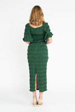 Load image into Gallery viewer, Mirella Puff Sleeve Dress (Forest Green)